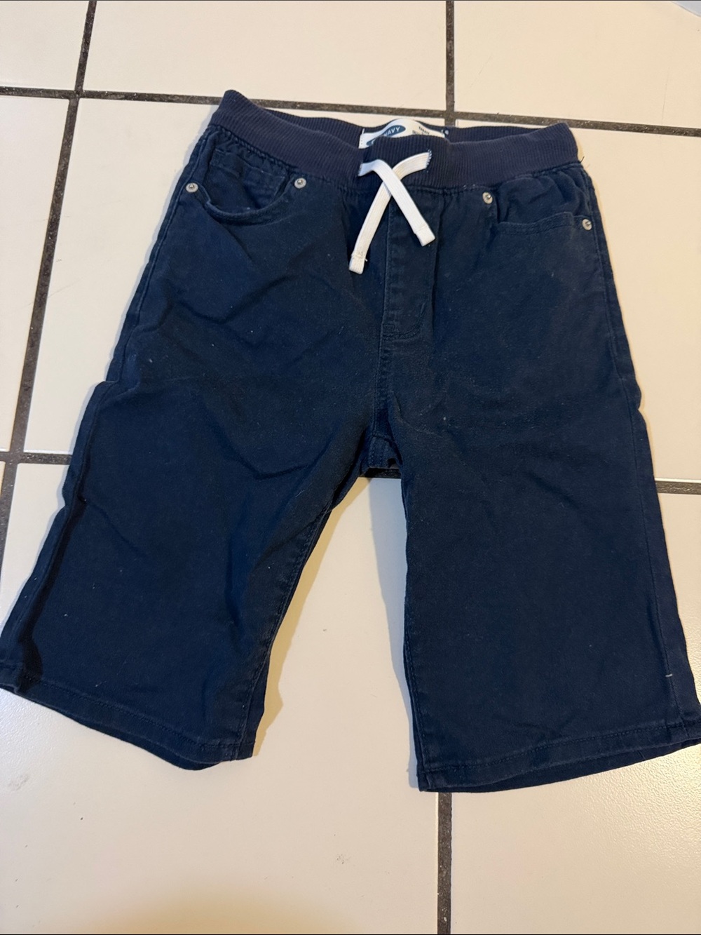 Old Navy Boys Navy Drawstring Pull-On Shorts